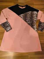 Kurzes Kleid, langer Pulli Gr.XL Rose mit Raubtiermuster Harburg - Hamburg Heimfeld Vorschau
