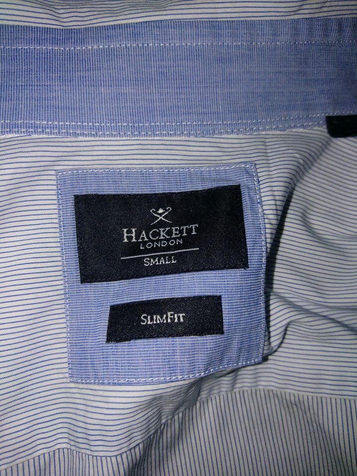 Hackett Herren Hemd gestreift blau weiß Slim S in Hamburg
