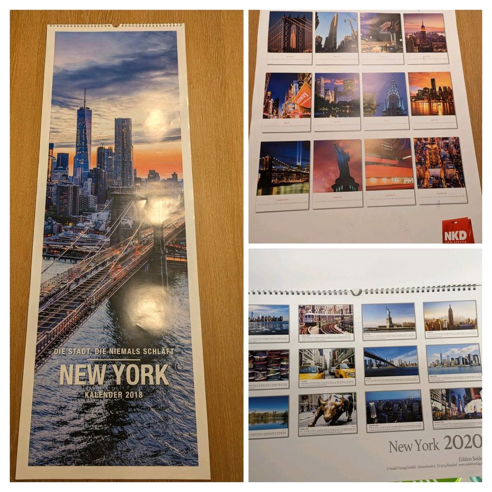 3 Kalender New York groß Manhattan 2020, 2018, 2012 in Weißenburg in Bayern