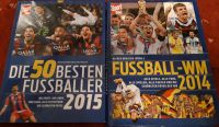 2 Fussball Bücher, WM 2014, Die 50 Besten Fussballer 2015 Niedersachsen - Helmstedt Vorschau