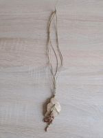 Kette Halskette Perlen Pailletten Holz braun beige natur Lederban Nordrhein-Westfalen - Kevelaer Vorschau