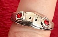 Silberring Frosch mit rotem Stein Ring Silber 925 Größe 53 Bremen - Obervieland Vorschau