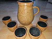 Krug mit 6 Bechern - Mostset - Teeset - NEU - DDR Römhild Keramik Baden-Württemberg - Süßen Vorschau
