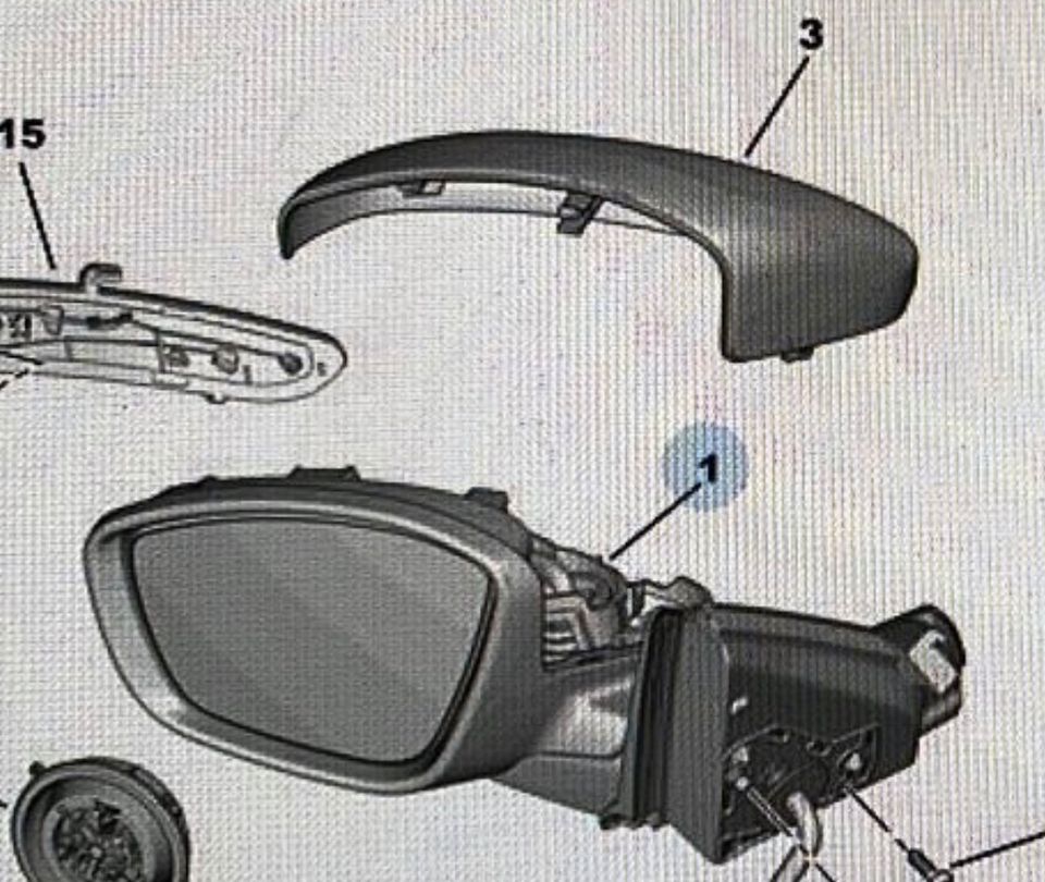 Opel Corsa (A) Seitenspiegel Außenspiegel Rückspiegel rechts mechanisch Rot  BJ90-93 - LRP Autorecycling