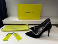 Versace Jeans Pumps High Heels echt Leder Wildleder Metallketten Baden-Württemberg - Pforzheim Vorschau