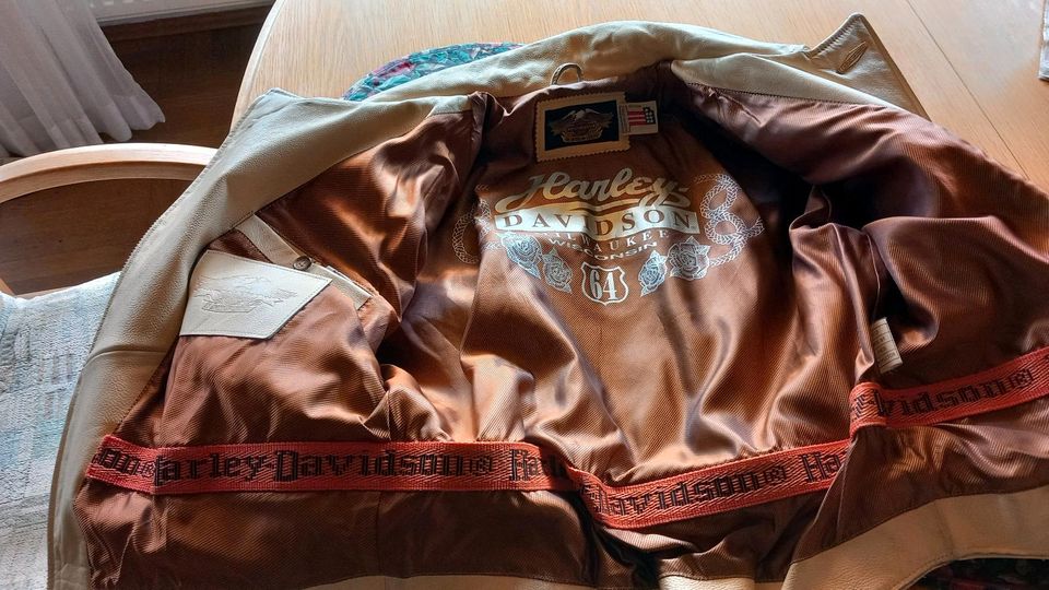 Harley Davidson Damen Lederjacke Rarität Gr.38 M in Harxheim