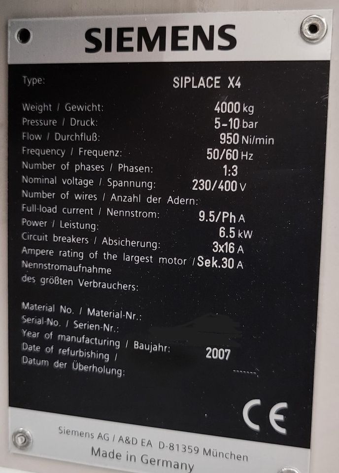 ASM Siplace X4   Serie 7-X für X-Feeder in Hohenwart