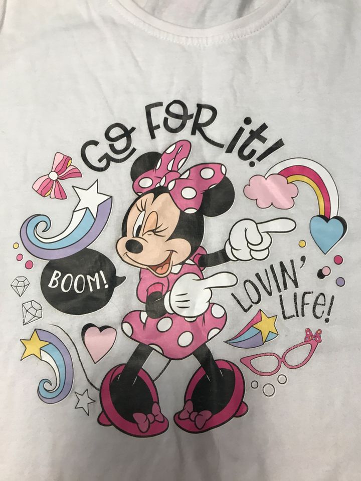 T-Shirt Mädchen Gr. 128/134, weiß Disneyaufdruck, Disney junior in Augsburg