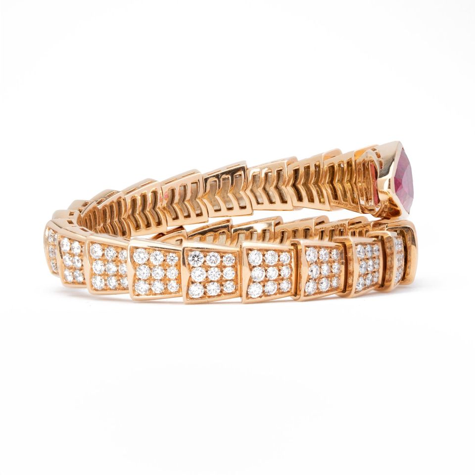 Bulgari Diamant Armreif "Serpenti". 750 Rosegold in Hamburg