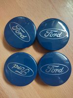 4x original Ford Nabendeckel Felgendeckel 54mm BlauGlanz für For Schleswig-Holstein - Henstedt-Ulzburg Vorschau