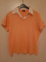 Damen T-Shirt mit weißem Kragen, Shirt Gr. 42, orange Bayern - Bodenwöhr Vorschau