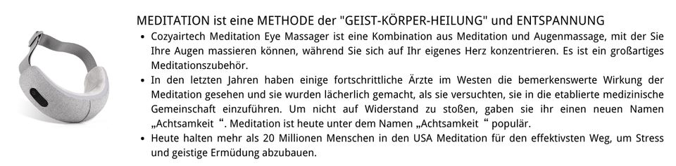 Cozyairtech Augenmassagegerät grau in Velpke