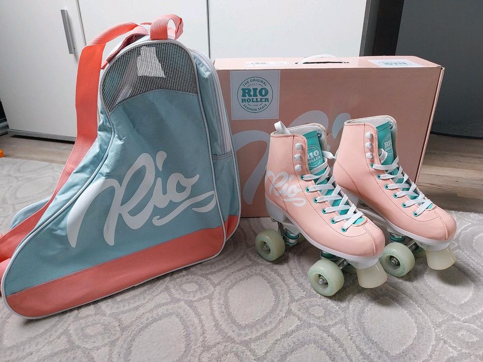 Rio roller, script,peach,35,5,rollschuhe,inliner,roller,Tasche, in Kiel