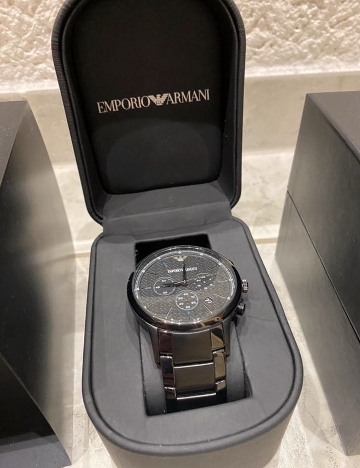 Emporio Armani Uhr Armbanduhr Schwarz NEU 290€ Neupreis in Werder (Havel)