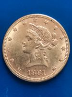 USA 10$ Liberty Head 1881 Gold Rheinland-Pfalz - Weisenheim am Sand Vorschau