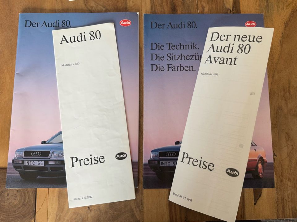 Original Audi 80 Prospekte Produktinformation in Ingolstadt
