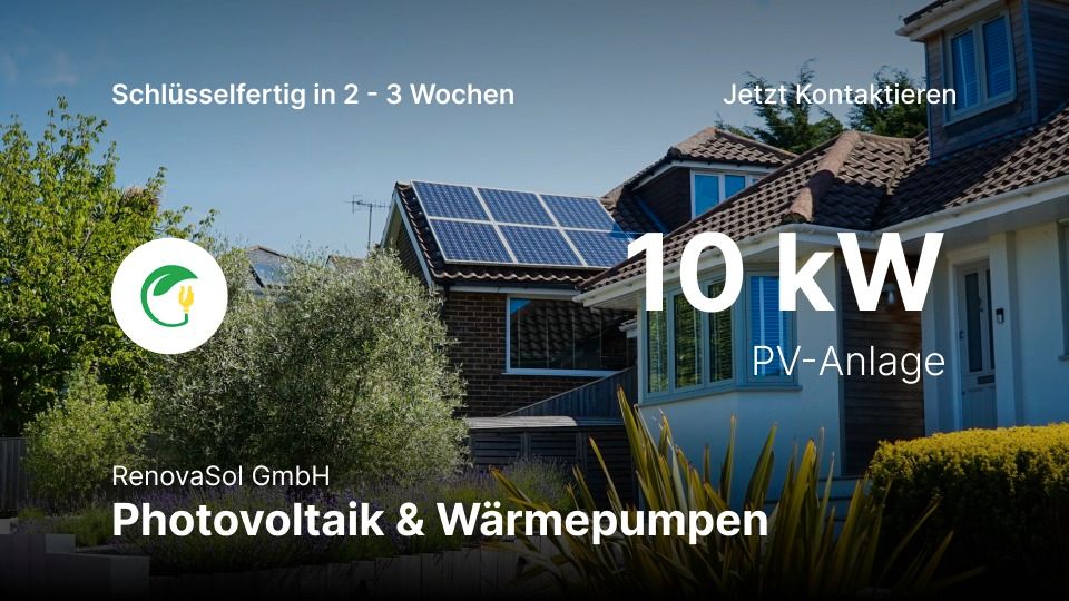 ☀️ 10kW Photovoltaik/Solar Anlage + 10kW Solarspeicher | Schlüsselfertig | Premium | Glas/Glas Module | Photovoltaikanlage | PV Anlage in Essen