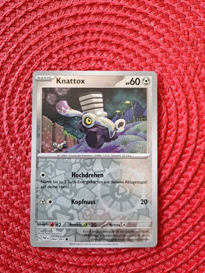 Pokemon Karte Knattox 064/091 Reverse Holo Paldeas Schicksale in Rostock