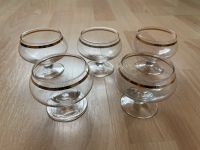 5 Cognac/Schnaps Gläser mit Goldrand - Setpreis Leipzig - Probstheida Vorschau