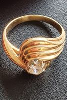 Vintage Solitär Diamant Ring 1/3 ct Gold 14k Gr. 53 (17mm Ø) Brandenburg - Kleinmachnow Vorschau