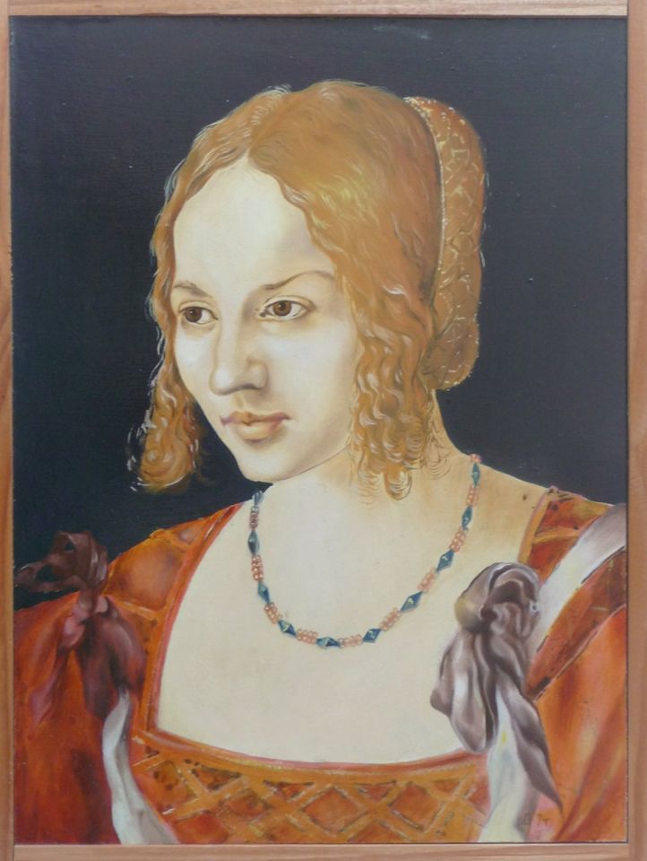 Dürer, Venezianerin, Kopie in Öl in Wiesbaden