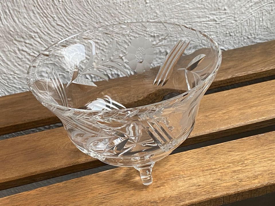 Schale Glasschale Dreibein 50er-Jahre Vintage in Frankfurt am Main