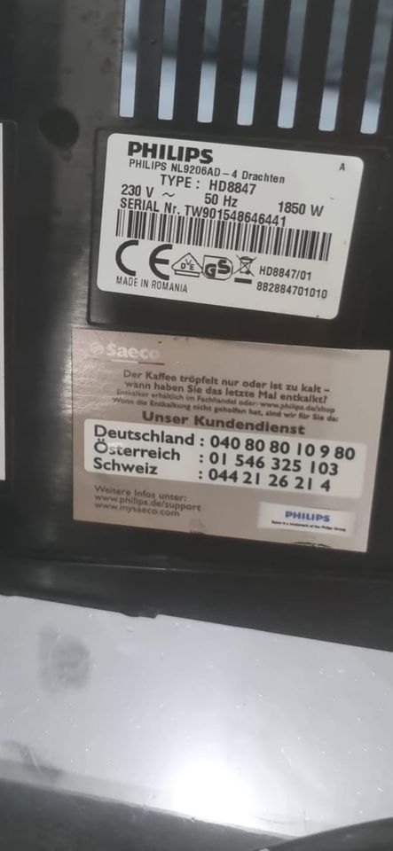 Philips HD8847/01 4000 Serie Kaffeevollautomat, schwarz in Stuttgart