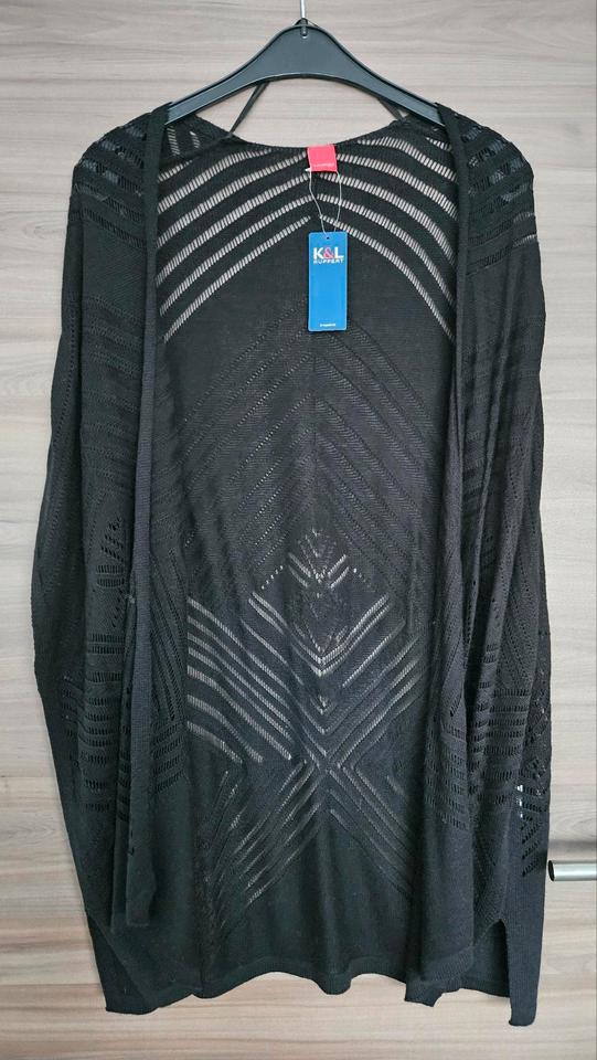 K&L Strick-Poncho Weste Cardigan ohne Ärmel schwarz NEU in Gablingen
