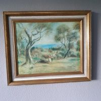 MEDITERRANE KÜSTE ÖLGEMÄLDE NACH RENOIR ANTIK LEINWAND 66X55 Nordrhein-Westfalen - Erftstadt Vorschau