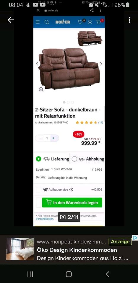 Caoch Sofa 2 Sitz Topzustand neuer Preis war 899.99€ 6 Monate alt in Gießen