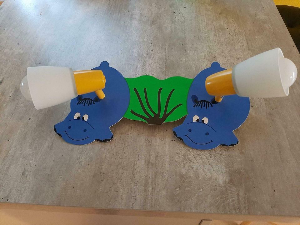 Kinderzimmerlampe Happy Hippo blau/grün in Weißenburg in Bayern