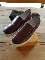 Tod's Plateau Slipper Loafer Leder weinrot bordeaux Bayern - Simbach Vorschau