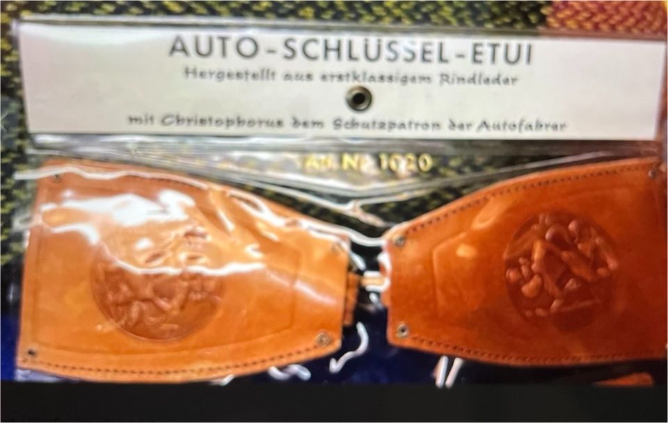 Vw T1 Käfer T2 Porsche Schlüsselanhänger Christophorus Leder Rar in Ochtrup