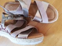Gabor Sandalen Plateau Riemen Comfort rose-beige Leder 38 Bayern - Rosenheim Vorschau