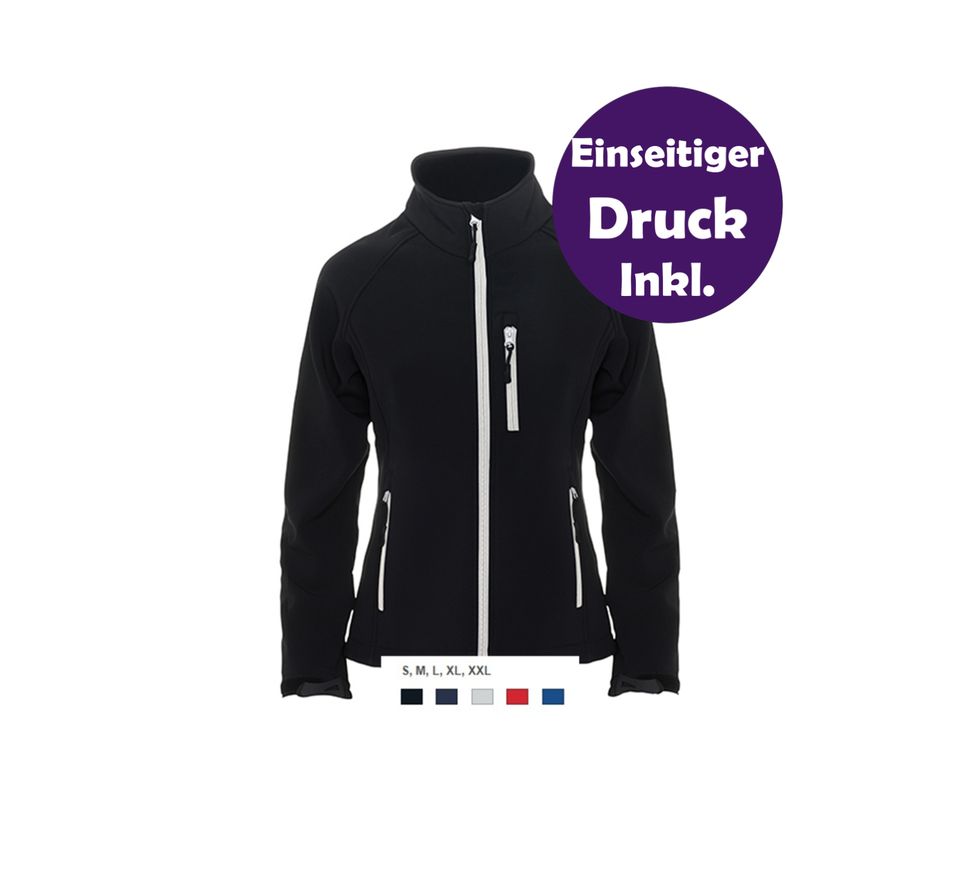 Softshell Jacke bedrucken  Logo, Text oder Wunschmotiv in Binau