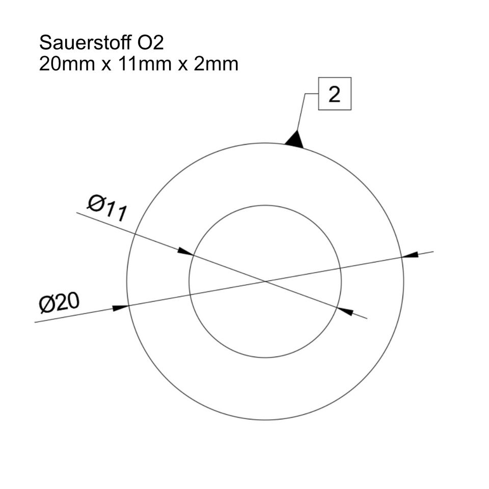 PTFE Dichtung, Dichtringe für Sauerstoff O2, Argon, CO2 Druckmind in Elsendorf