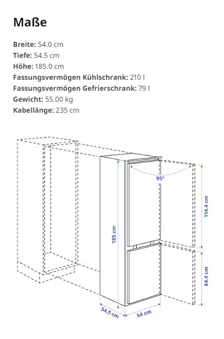 Ikea Einbaukühlschrank Tinad in Dortmund