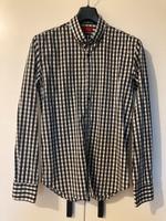 Hemd Männer Zara Superslim Fit Gr. L Schwarz Weiß Kariert Hessen - Zierenberg Vorschau