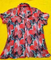 Damen Knitter Bluse von Cecil Gr. XL rot blau weiß gemustert Nordrhein-Westfalen - Netphen Vorschau