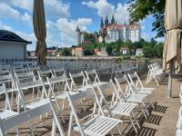 Holzstuhl Stühle weiß mieten leihen Klappstuhl freie Trauung Sachsen - Coswig Vorschau