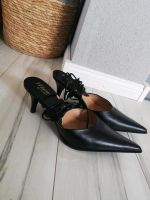 Neu Pumps zum Binden Schnüren 37 schwarz Leder Vintage 90s y2k Baden-Württemberg - Plochingen Vorschau