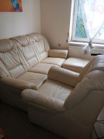 3er Sofa, Sessel und Hocker (echt Leder) beige Hannover - Ahlem-Badenstedt-Davenstedt Vorschau