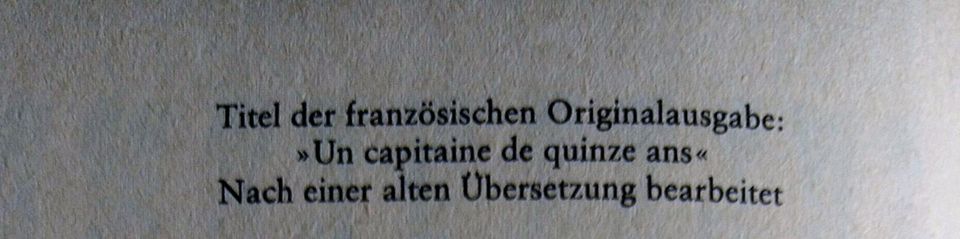 Jules Verne - Ein Kapitän von 15 Jahren in Ilmenau