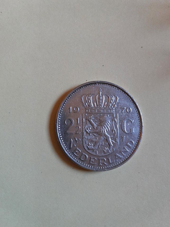 2 1/2 Gulden Münze Niederlande 1970 Königin Juliana in Köln
