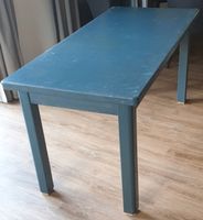 massiver Holztisch Esstisch Schreibtisch blau 150 x 70 x 73 cm Niedersachsen - Vögelsen Vorschau