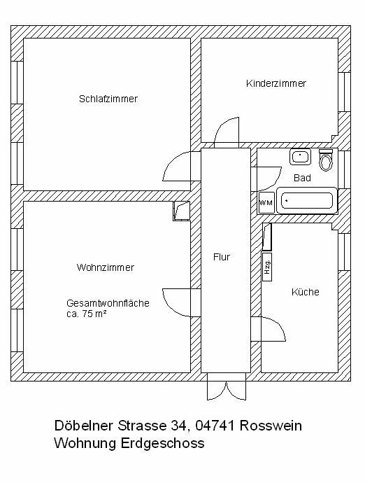 3-Raum-Wohnung im Zentrum von Rosswein in Roßwein