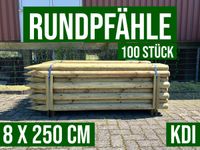 100 Pfähle Pfosten Holzpfahl Baumpfahl Rundpfahl - 8 x 250 cm KDI Nordrhein-Westfalen - Lennestadt Vorschau