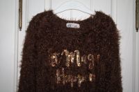 H&M Kuschelpullover Pullover Gr. 122 128 braun gold Glitzer Paile Niedersachsen - Achim Vorschau