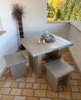 Sehr stabiler Holztisch mit 2 Hockern Hessen - Künzell Vorschau