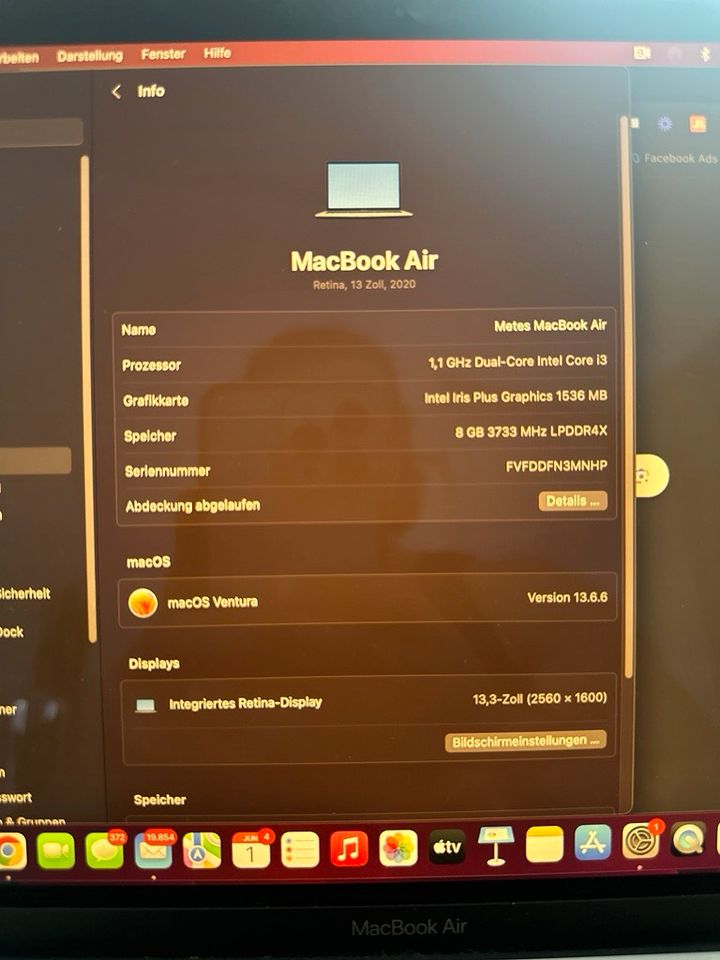 MacBook Air Retina 13 Zoll 2020 Space Grau in Gütersloh